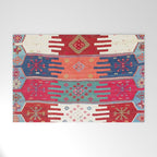 Kurdish Malatya East Anatolian Saf Kilim Print Welcome Mat Gallery Image 1