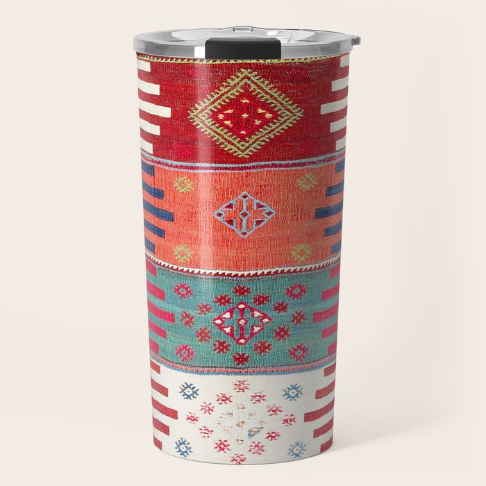 Kurdish Malatya East Anatolian Saf Kilim Print Travel Mug Gallery Image 1