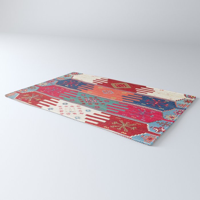 Kurdish Malatya East Anatolian Saf Kilim Print Rug Gallery Image 3