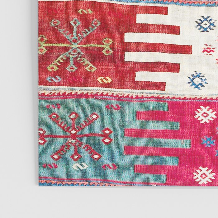 Kurdish Malatya East Anatolian Saf Kilim Print Poster Gallery Image 3
