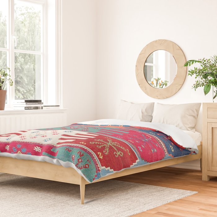 Kurdish Malatya East Anatolian Saf Kilim Print Duvet Cover Gallery Image 2