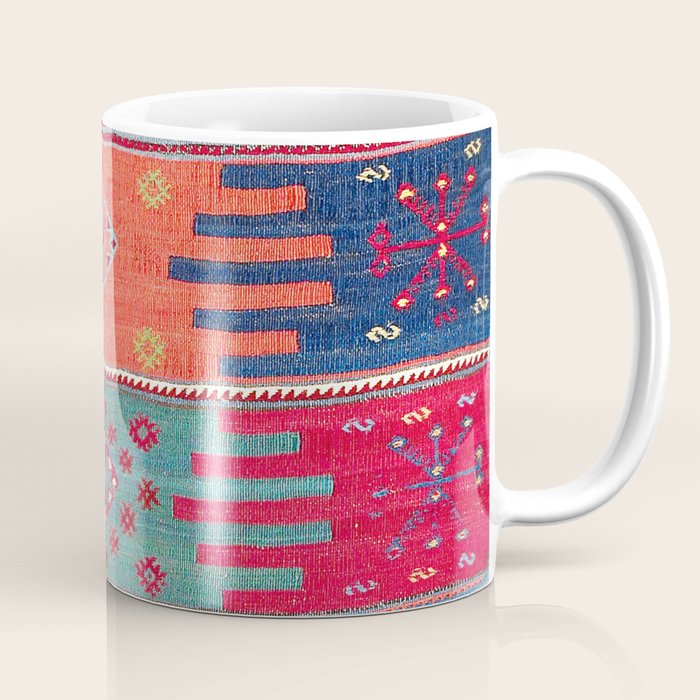 Kurdish Malatya East Anatolian Saf Kilim Print Coffee Mug Gallery Image 1