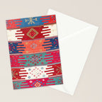 Kurdish Malatya East Anatolian Saf Kilim Print Stationery Card Gallery Image 2