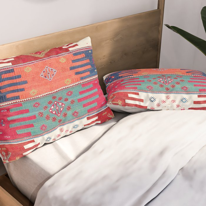 Kurdish Malatya East Anatolian Saf Kilim Print Pillow Sham Gallery Image 2
