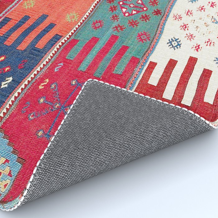 Kurdish Malatya East Anatolian Saf Kilim Print Rug Gallery Image 4