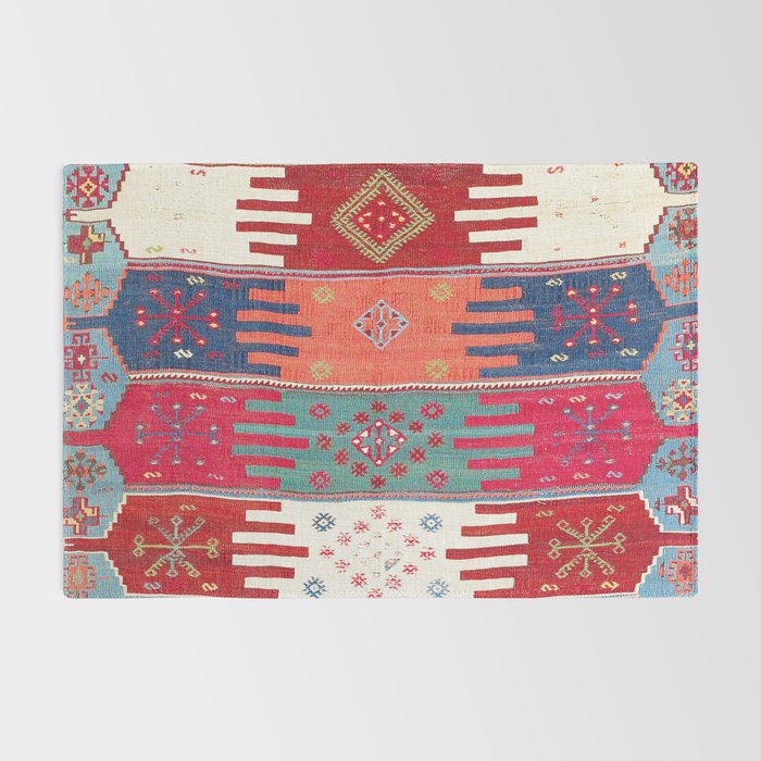 Kurdish Malatya East Anatolian Saf Kilim Print Rug Gallery Image 2