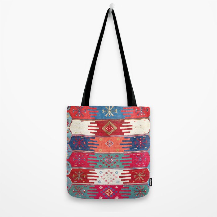 Kurdish Malatya East Anatolian Saf Kilim Print Tote Bag Gallery Image 2
