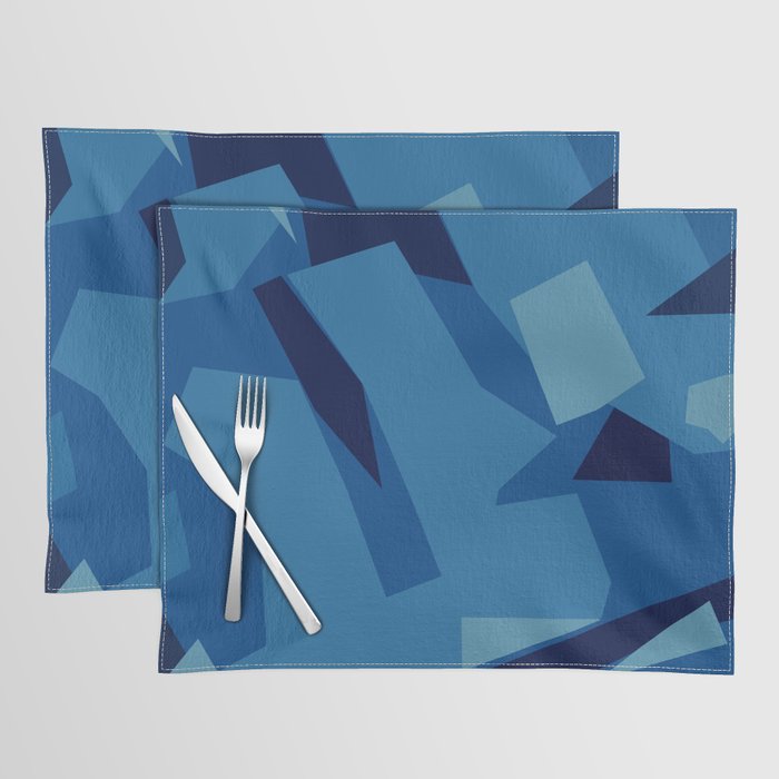 Peckham Blue Abstract Map Placemat Gallery Image 1