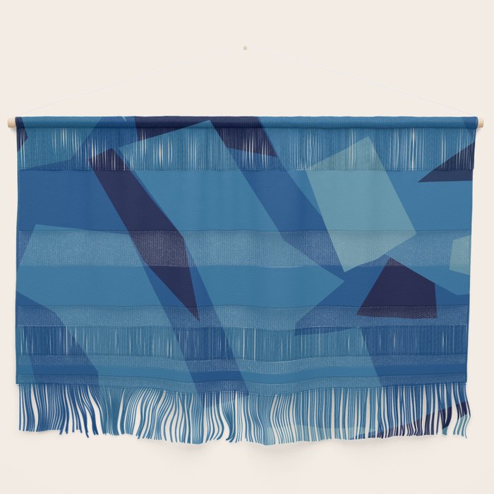 Peckham Blue Abstract Map Wall Hanging Gallery Image 1