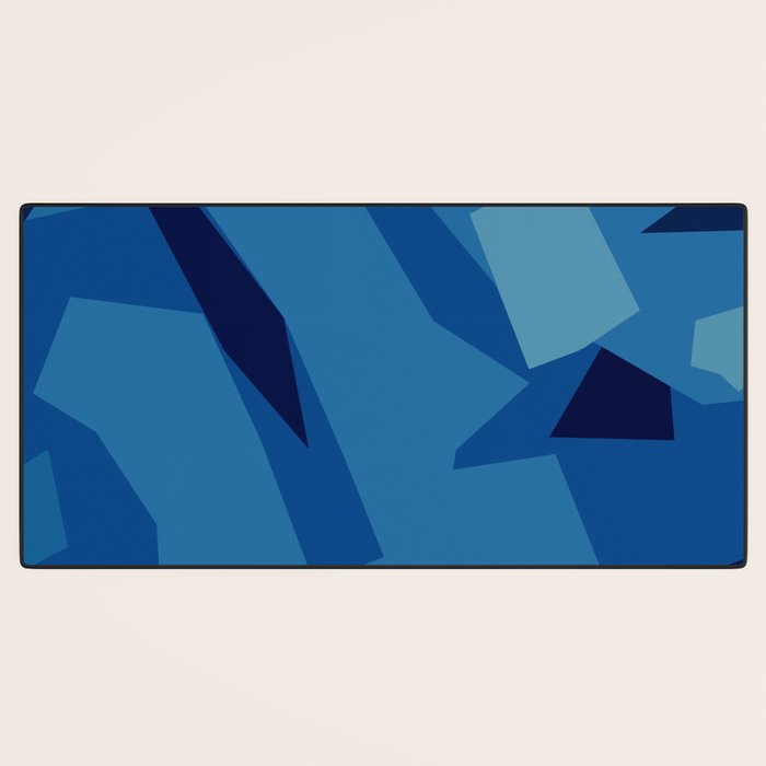 Peckham Blue Abstract Map Desk Mat Gallery Image 3