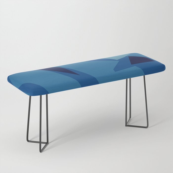 Peckham Blue Abstract Map Bench Gallery Image 1