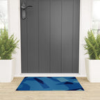 Peckham Blue Abstract Map Welcome Mat Gallery Image 3