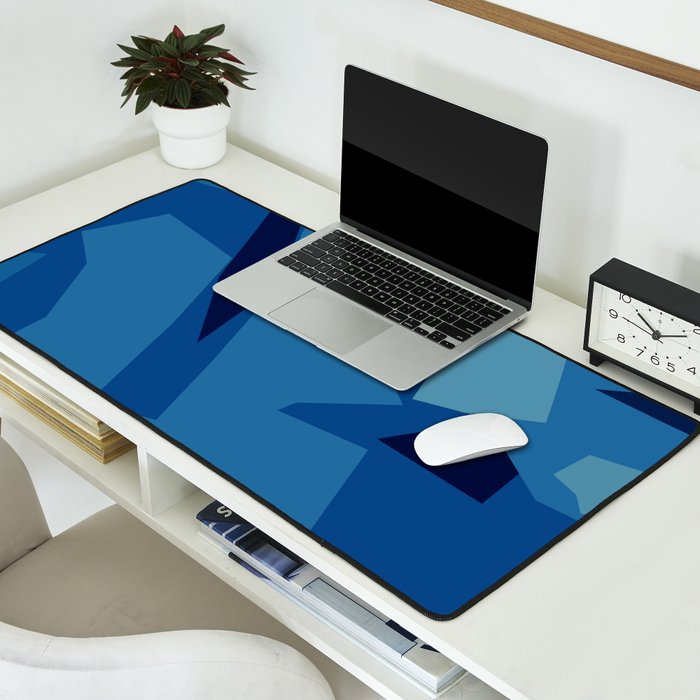 Peckham Blue Abstract Map Desk Mat Gallery Image 2
