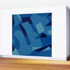Peckham Blue Abstract Map Wall Mural Gallery Image 2
