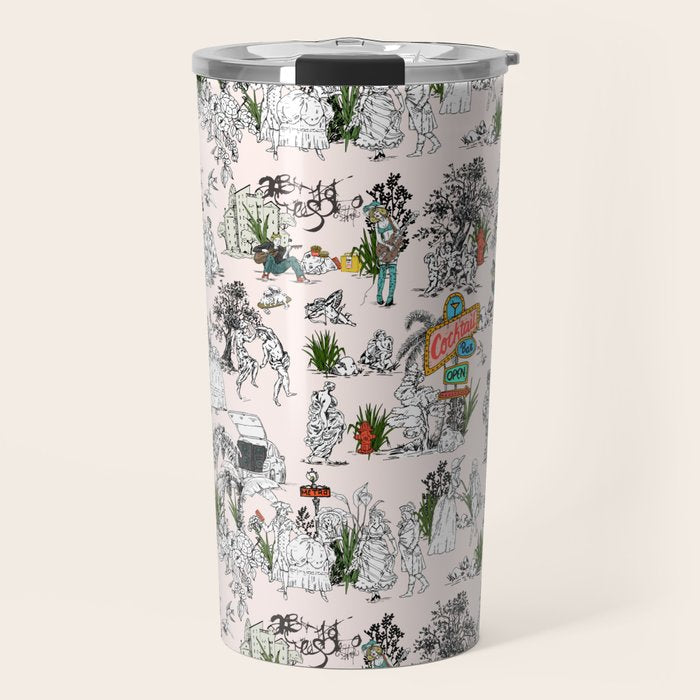 Toile de Jouy modern Travel Mug Gallery Image 1
