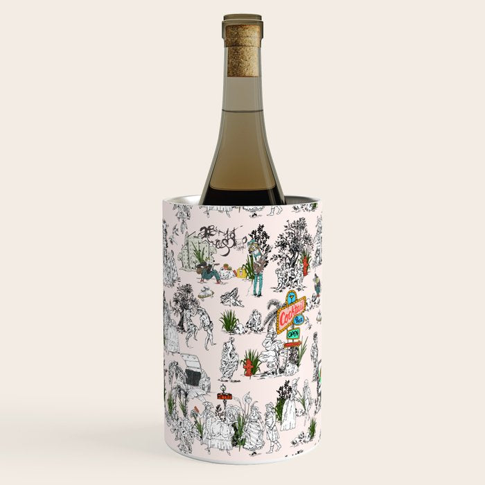 Toile de Jouy modern Wine Chiller Gallery Image 1