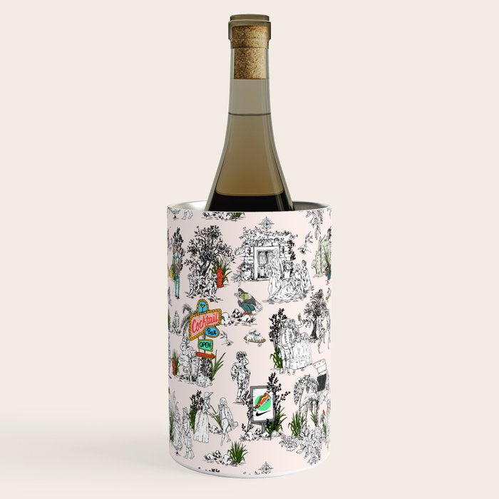 Toile de Jouy modern Wine Chiller Gallery Image 2