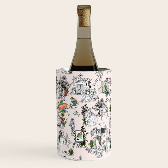 Toile de Jouy modern Wine Chiller Gallery Image 3