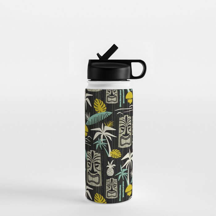 Island Tiki - Black Water Bottle Gallery Image 1