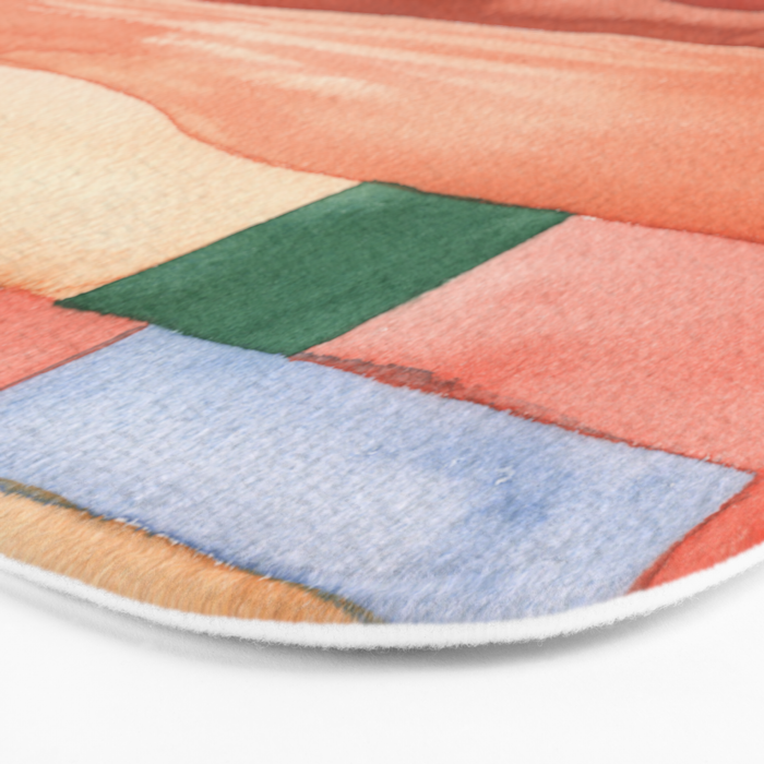 Abstract Desert Landscape Watercolor Bath Mat Gallery Image 3