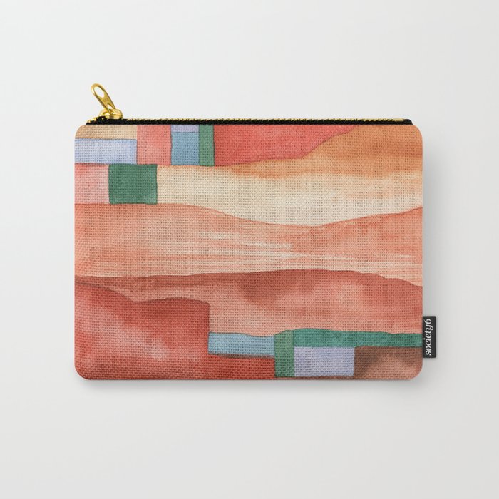Abstract Desert Landscape Watercolor Carry All Pouch Gallery Image 1