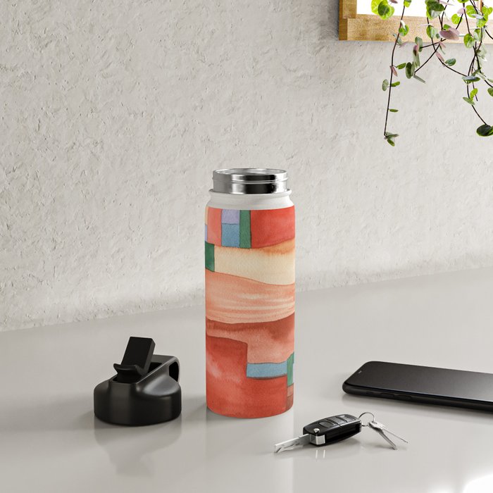 Abstract Desert Landscape Watercolor Water Bottle Gallery Image 4
