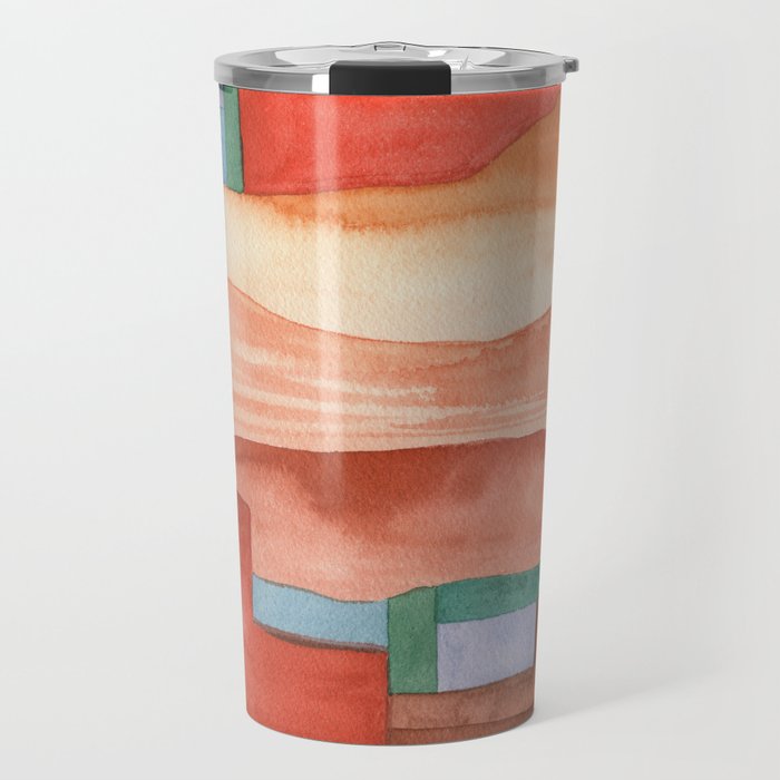 Abstract Desert Landscape Watercolor Travel Mug Gallery Image 1