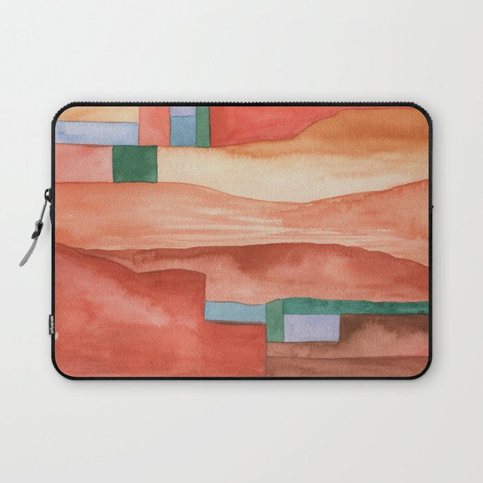 Abstract Desert Landscape Watercolor Laptop Sleeve Gallery Image 1