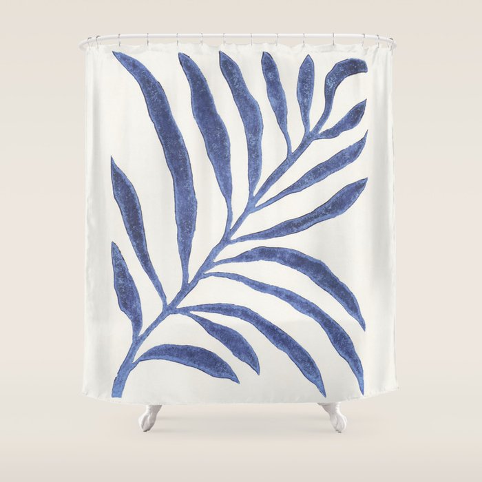 Linocut Branch #1 Shower Curtain Gallery Image 1