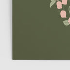 Mystery Garden Victorian Green Floral Faces Poster Gallery Image 3