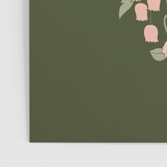 Mystery Garden Victorian Green Floral Faces Poster Gallery Image 3