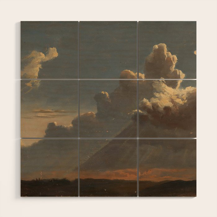 "Cloud Study" by Knud Baade, circa 1830s Wood Wall Art Gallery Image 1