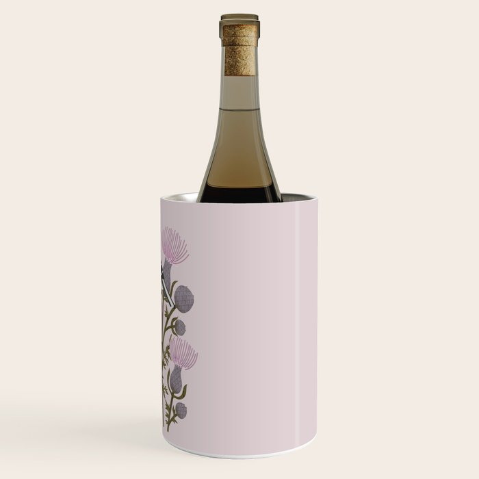 Goldfinch on Purple Thistles Wine Chiller Gallery Image 3