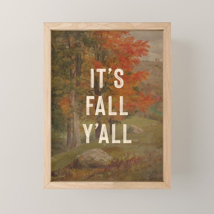 It's Fall Y'All Mini Art Print Gallery Image 1
