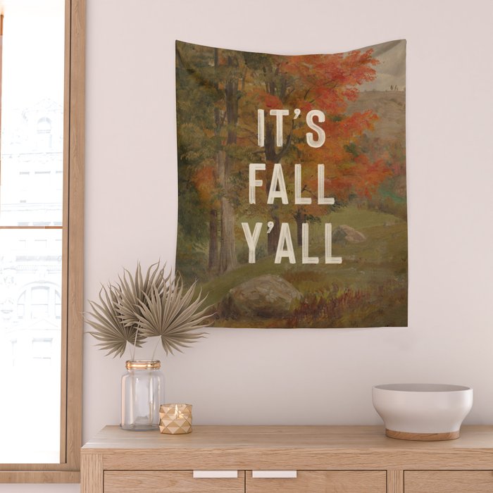 It's Fall Y'All Wall Tapestry Gallery Image 2