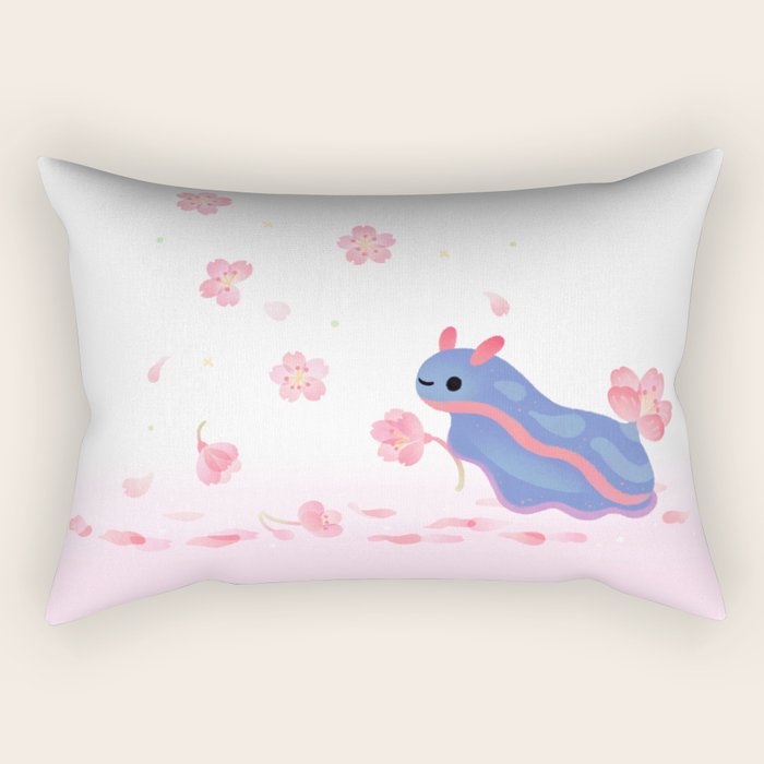 Cherry blossom slug Rectangular Pillow Gallery Image 2