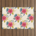 Tropical Floral Outdoor Rug Gallery Image 1