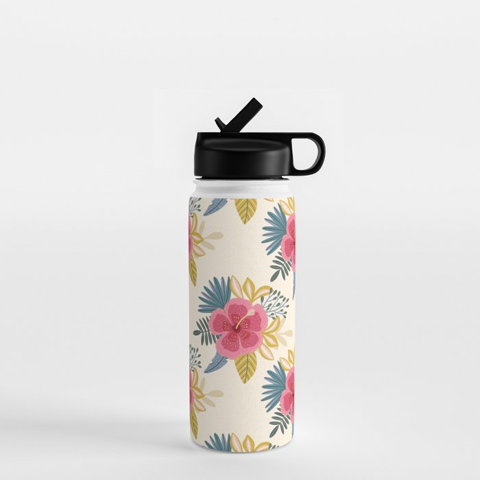 Tropical Floral Water Bottle Gallery Image 1