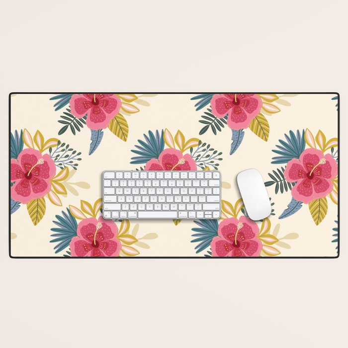 Tropical Floral Desk Mat Gallery Image 1