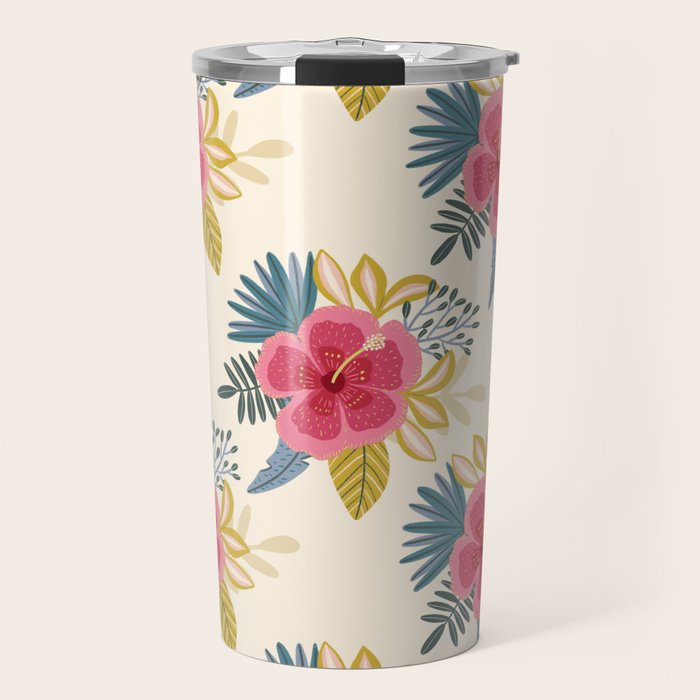Tropical Floral Travel Mug Gallery Image 1