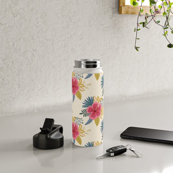 Tropical Floral Water Bottle Gallery Image 4