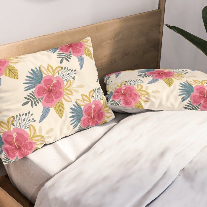 Tropical Floral Pillow Sham Gallery Image 2