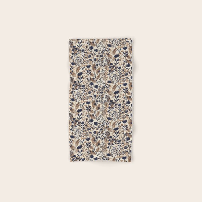 Moody Blooms Dark Neutral Bath Towel Gallery Image 1