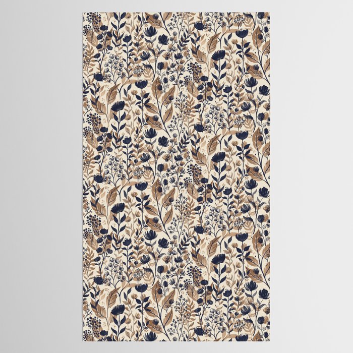Moody Blooms Dark Neutral Tablecloth Gallery Image 2