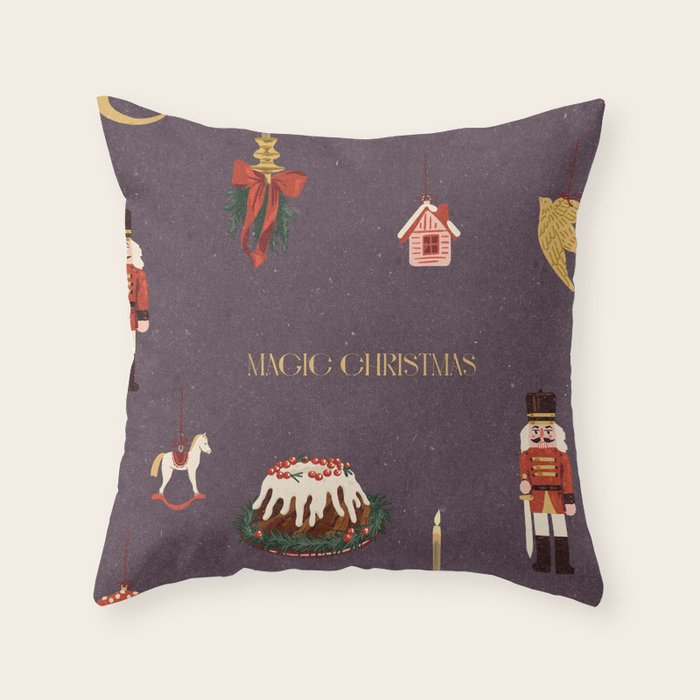 Cozy Christmas Things Throw Pillow Gallery Image 1