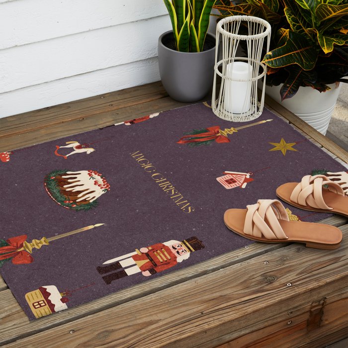 Cozy Christmas Things Outdoor Rug Gallery Image 2