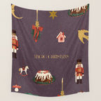 Cozy Christmas Things Wall Tapestry Gallery Image 4