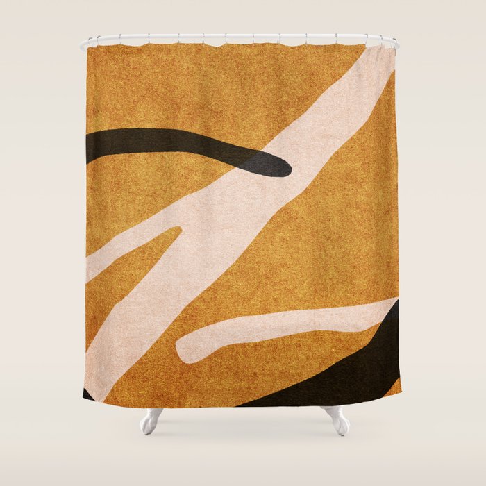 ABSTRACT ALPHABET / Script T Shower Curtain Gallery Image 1