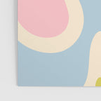 Smooth Contours Retro Modern Abstract Pattern Pastel Pink Blue Green Cream Poster Gallery Image 3