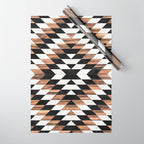 Urban Tribal Pattern No.13 - Aztec - Concrete and Wood Wrapping Paper Gallery Image 1